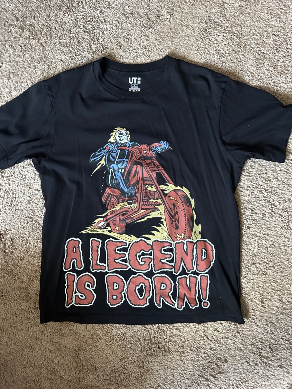 Marvel Black Graphic Tee with White Logo
